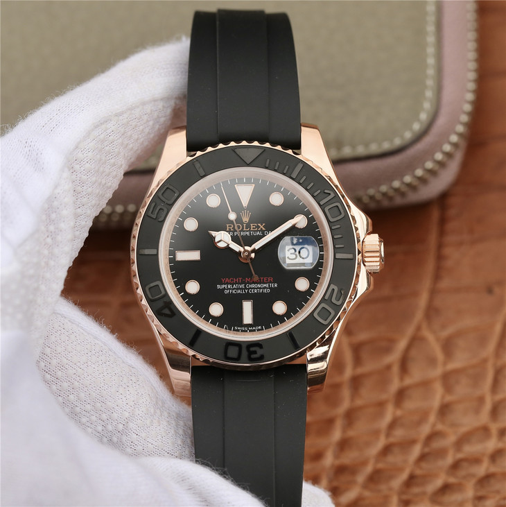 Rolex Yacht-Master Rose Gold Black Ceramic Bezel 40mm