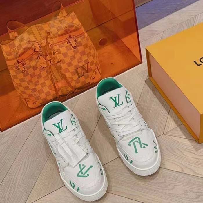 Louis Vuitton Unisex LV Trainer Sneaker Green Mix Sustainable Materials Recycled Polyester
