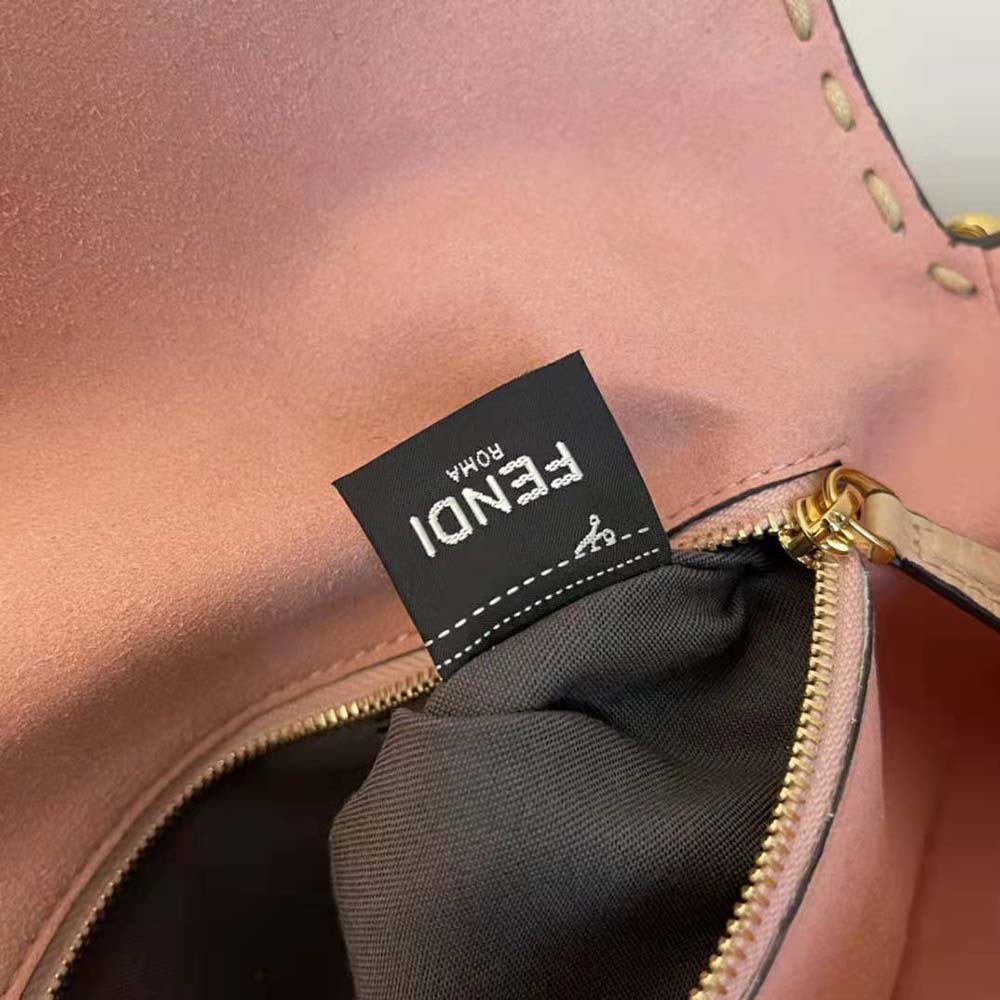 Fendi Women Baguette Pink Sheepskin Bag