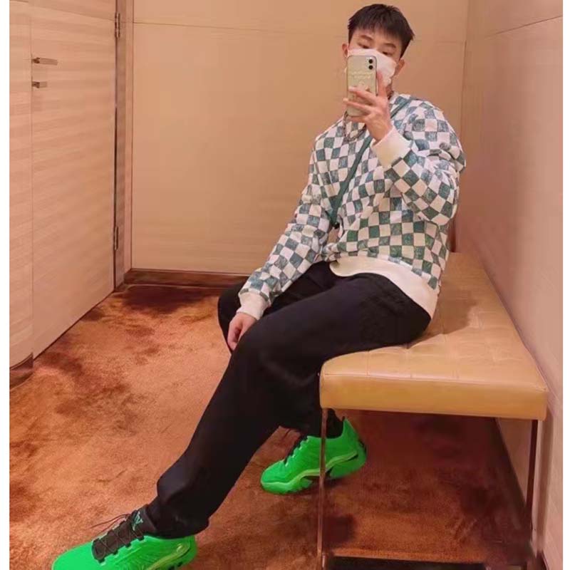 Louis Vuitton LV Men Damier Printed Crewneck Cotton Ocean Classic Sweatshirt Shape