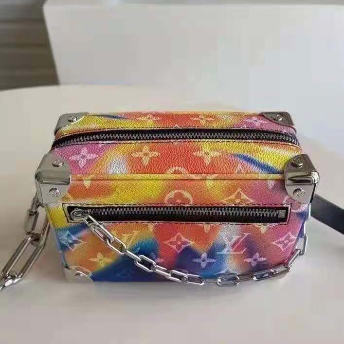 Louis Vuitton Unisex Mini Soft Trunk Monogram Sunset Coated Canvas Cowhide Leather