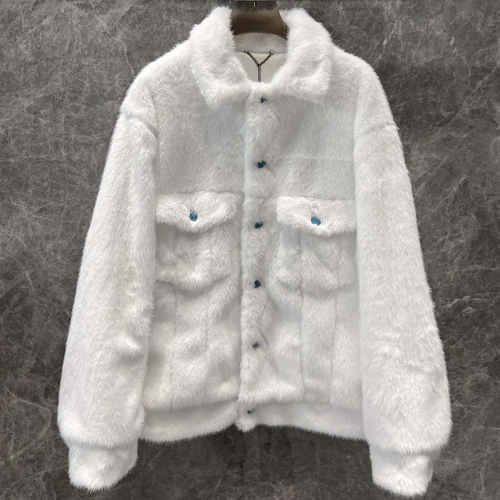 Louis Vuitton Women Mink Trucker Jacket 1AFXB5