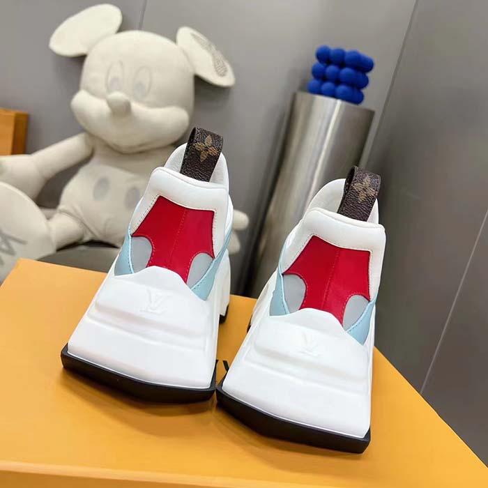 Louis Vuitton Women LV Archlight Sneaker Blue Gray Mix Materials 5 Cm Heel