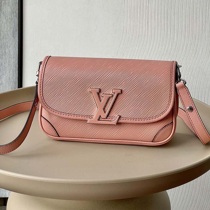 Louis Vuitton LV Women Buci Crossbody Light Pink Epi Grained Smooth Cowhide Leather