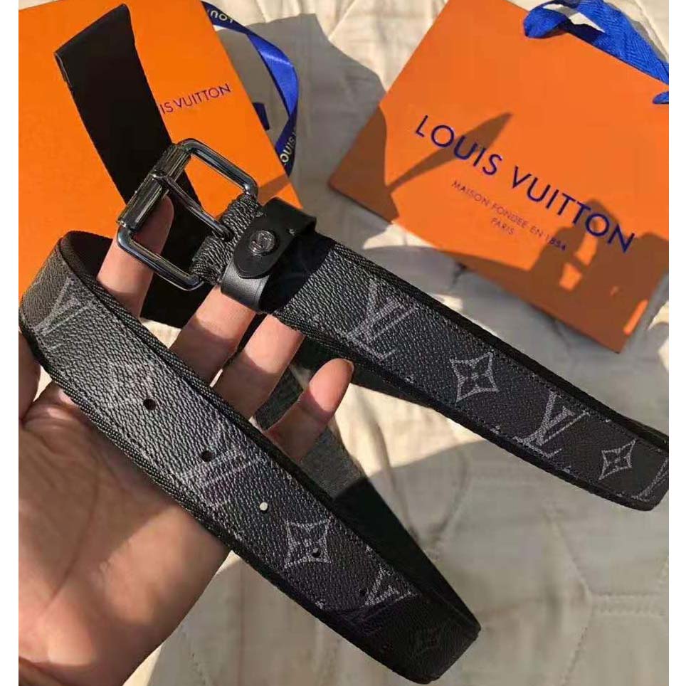 Louis Vuitton LV Unisex Signature Extra Long 35mm Belt-Grey
