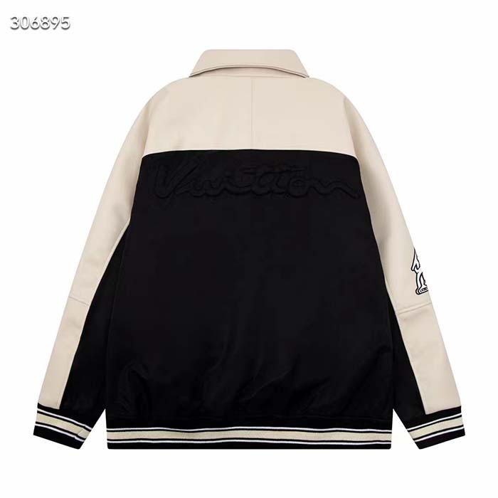 Louis Vuitton Women LV Leather And Nylon Blouson Regular Fit Embossed Vuitton Signature Calf