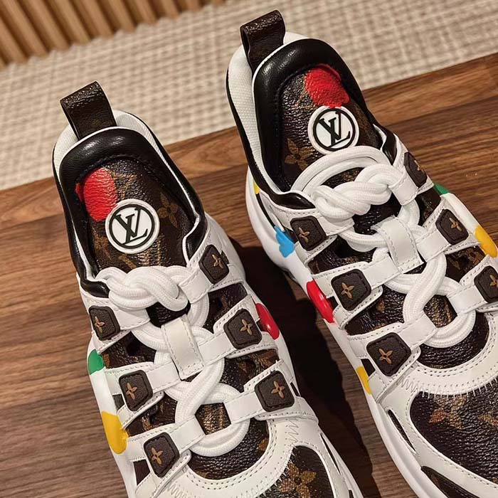 Louis Vuitton Unisex LV x YK Archlight Sneaker Cacao Brown Patent Monogram Canvas Calf Leather