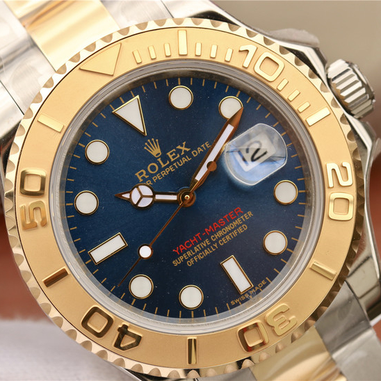 Rolex Yacht-Master Yellow Gold Bezel Blue Dial 40mm