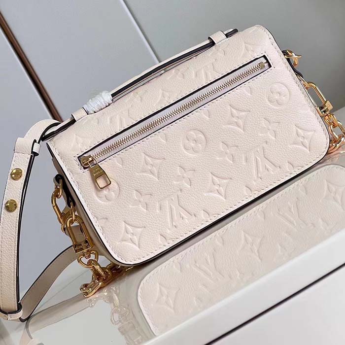 Louis Vuitton LV Women Pochette Métis East West Bag Crème Beige Grained Cowhide Leather