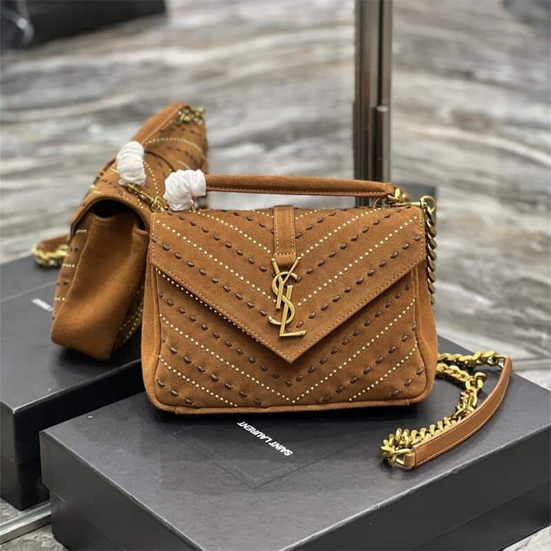 YL Small Kate Studded Satin Shoulder Bag 10240658