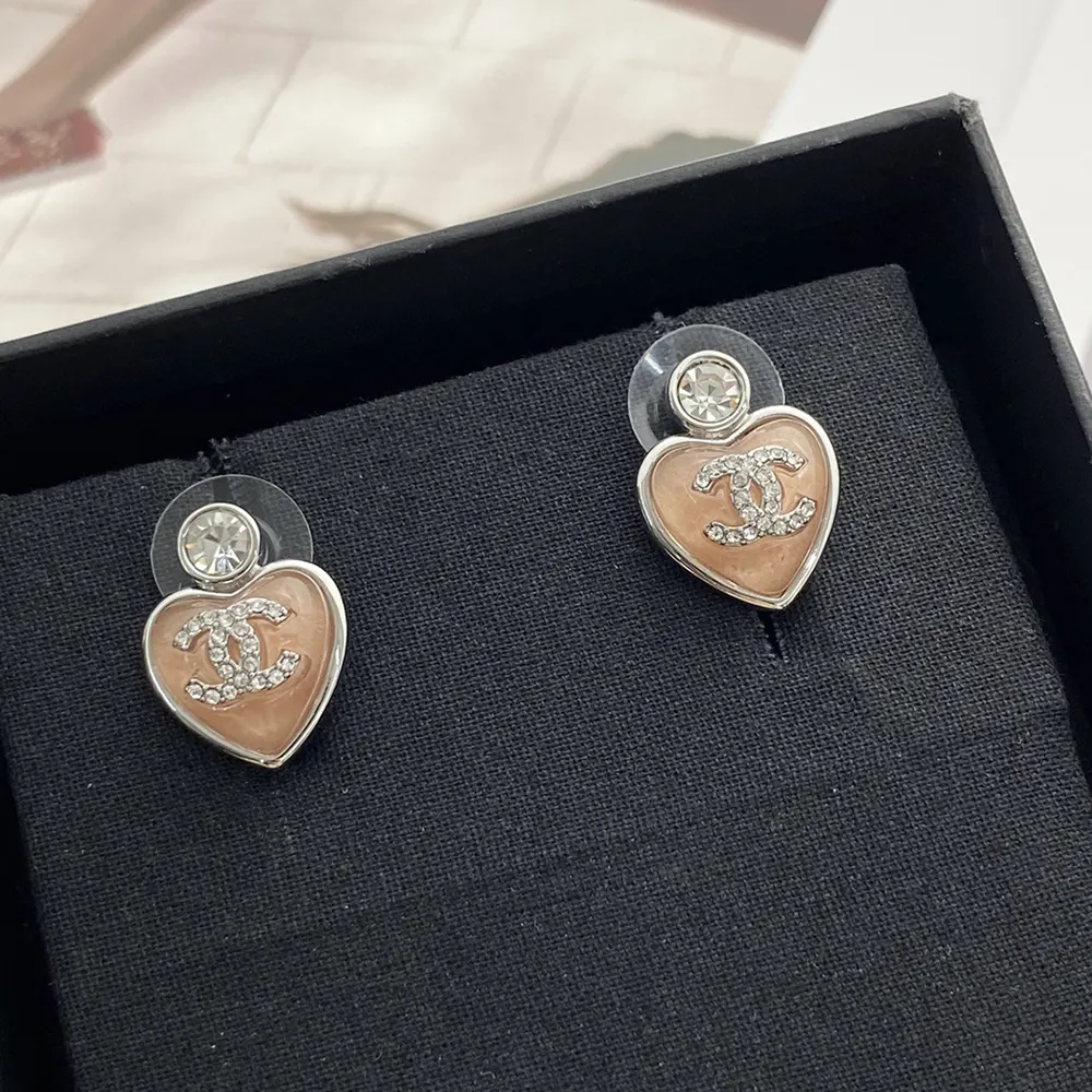 Chanel Women Stud Earrings Metal Resin Glass Strass ABF524