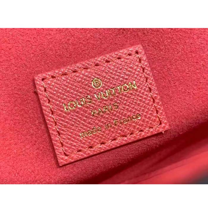 Louis Vuitton LV Women Félicie Pochette Dragon Fruit Pink Monogram Coated Canvas