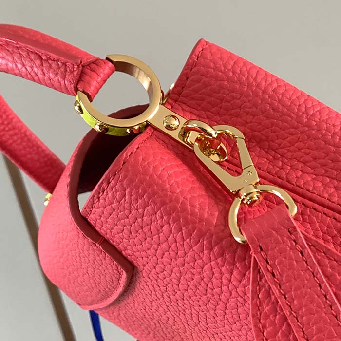 Louis Vuitton LV Women Capucines Mini Handbag Dragon Fruit Pink Cedrat Taurillon Leather