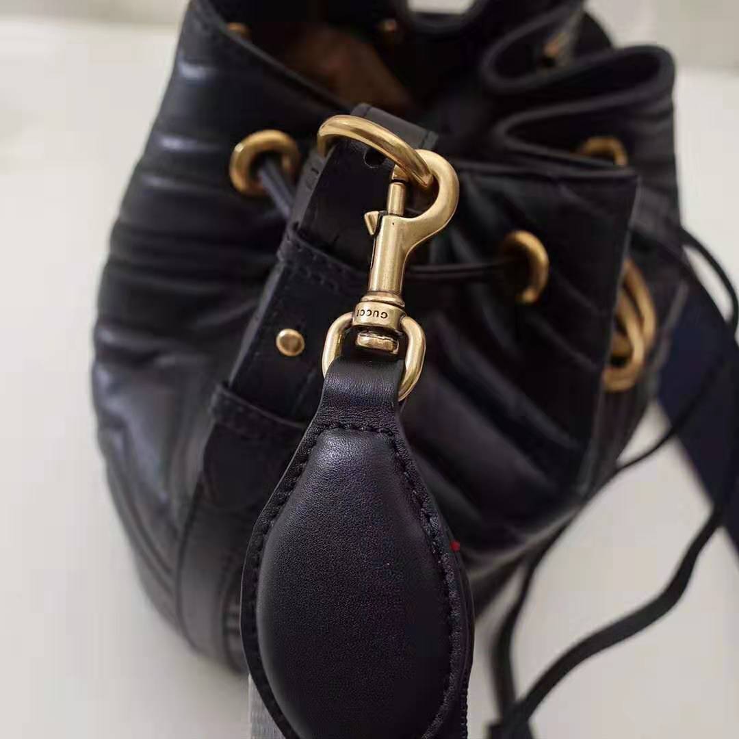 Gucci Women GG Marmont Mini Bucket Bag-Black