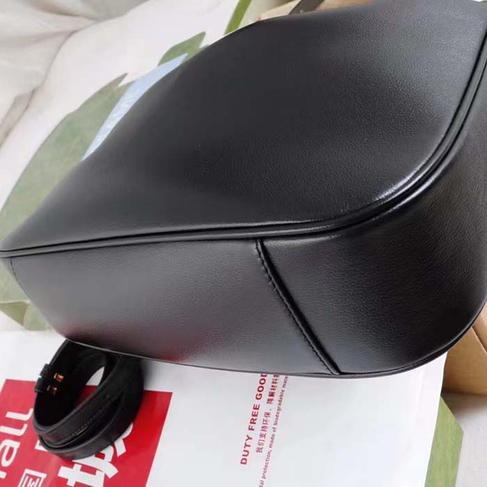 Gucci Unisex Diana Medium Shoulder Bag Black Leather Double G