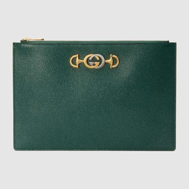 Gucci GG Women Gucci Zumi Grainy Leather Pouch