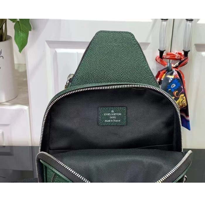 Louis Vuitton LV Unisex Avenue Slingbag NM Vert Laurier Green Taiga Cowhide Leather