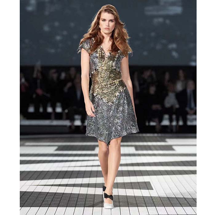 Chanel Women CC Chain Belt Metal Resin Glass Pearls Strass Gold Pearly White Crystal