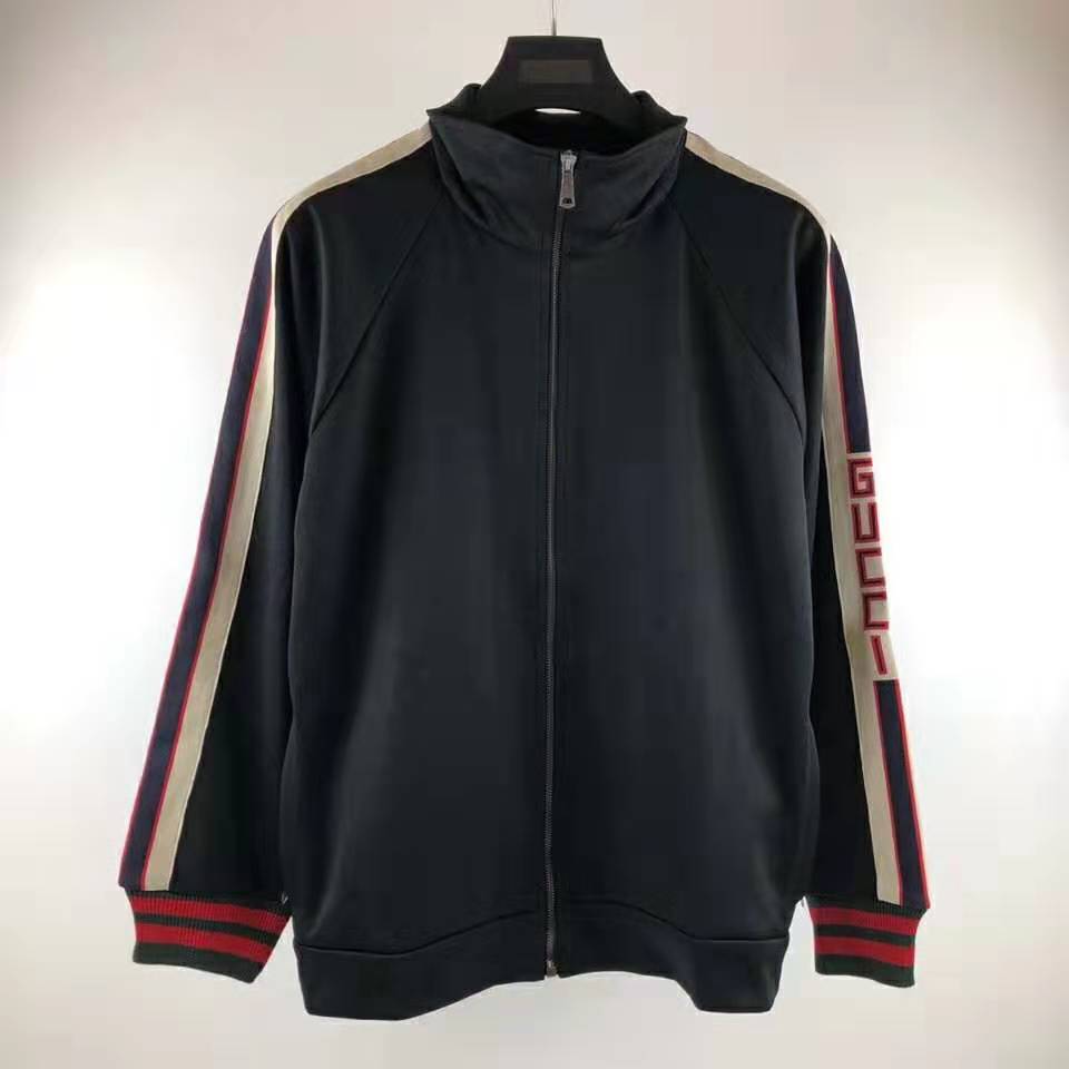 Gucci Women Technical Jersey Jacket-Black