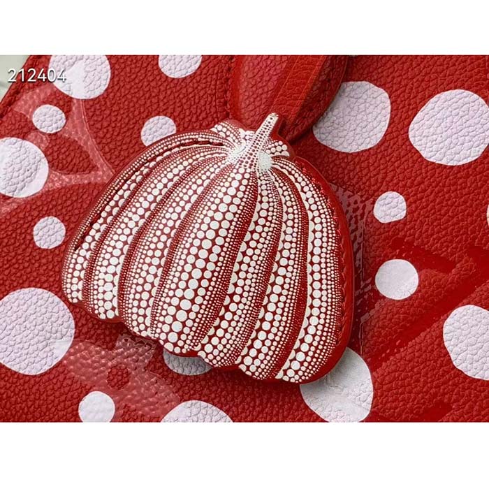 Louis Vuitton LV Women LV x YK OnTheGo PM​ Red White Embossed Grained Monogram Empreinte Cowhide