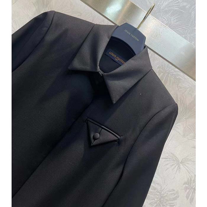 Louis Vuitton Men LV Embellished Wool Blouson Regular Fit Black 1AF997