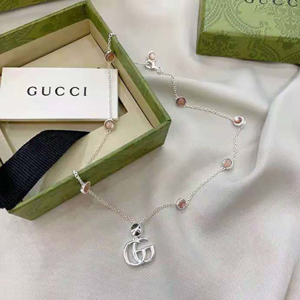 Gucci Women Double G Mother of Pearl Necklace