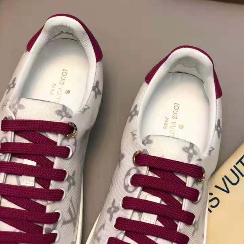 Louis Vuitton LV Women LV Frontrow Sneaker in Monogram-Print Textile-Pink