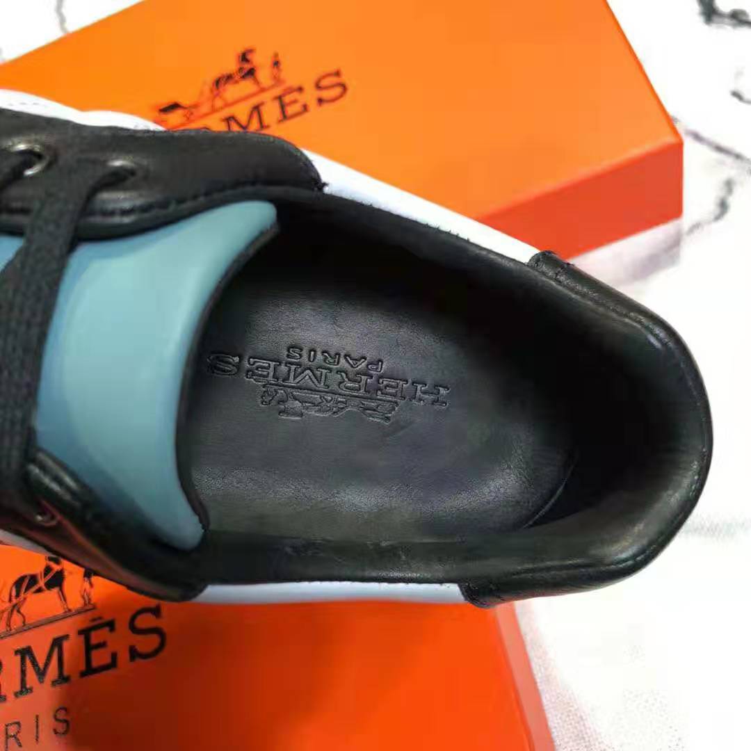 Hermes Men Trail Sneaker in Calfskin-Blue