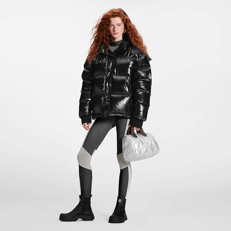 Louis Vuitton Women Shoes LV Ruby Flat Ankle Boot Black Rubberized Calf Leather