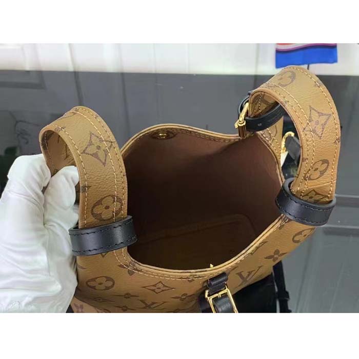 Louis Vuitton LV Women Atlantis BB Monogram Reverse Coated Canvas Cowhide Leather