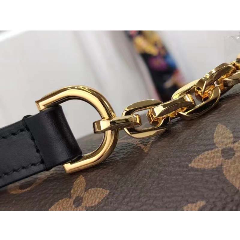 Louis Vuitton LV Women Marceau Black Monogram Coated Canvas Cowhide Leather