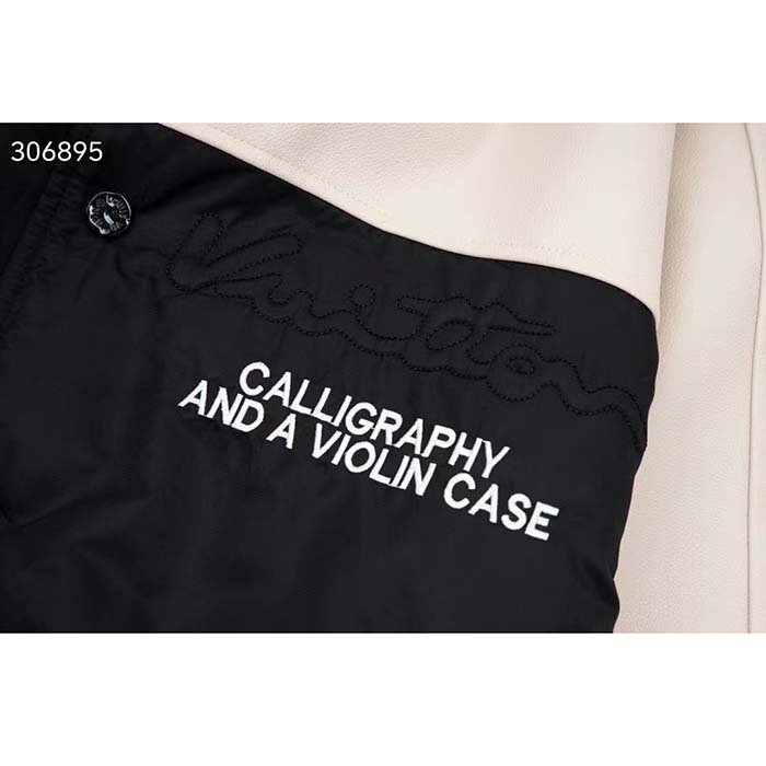 Louis Vuitton Women LV Leather And Nylon Blouson Regular Fit Embossed Vuitton Signature Calf