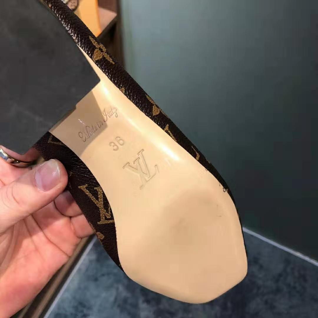 Louis Vuitton LV Women Madeleine Pump in Patent Monogram Canvas 7.5 cm Heel-Brown