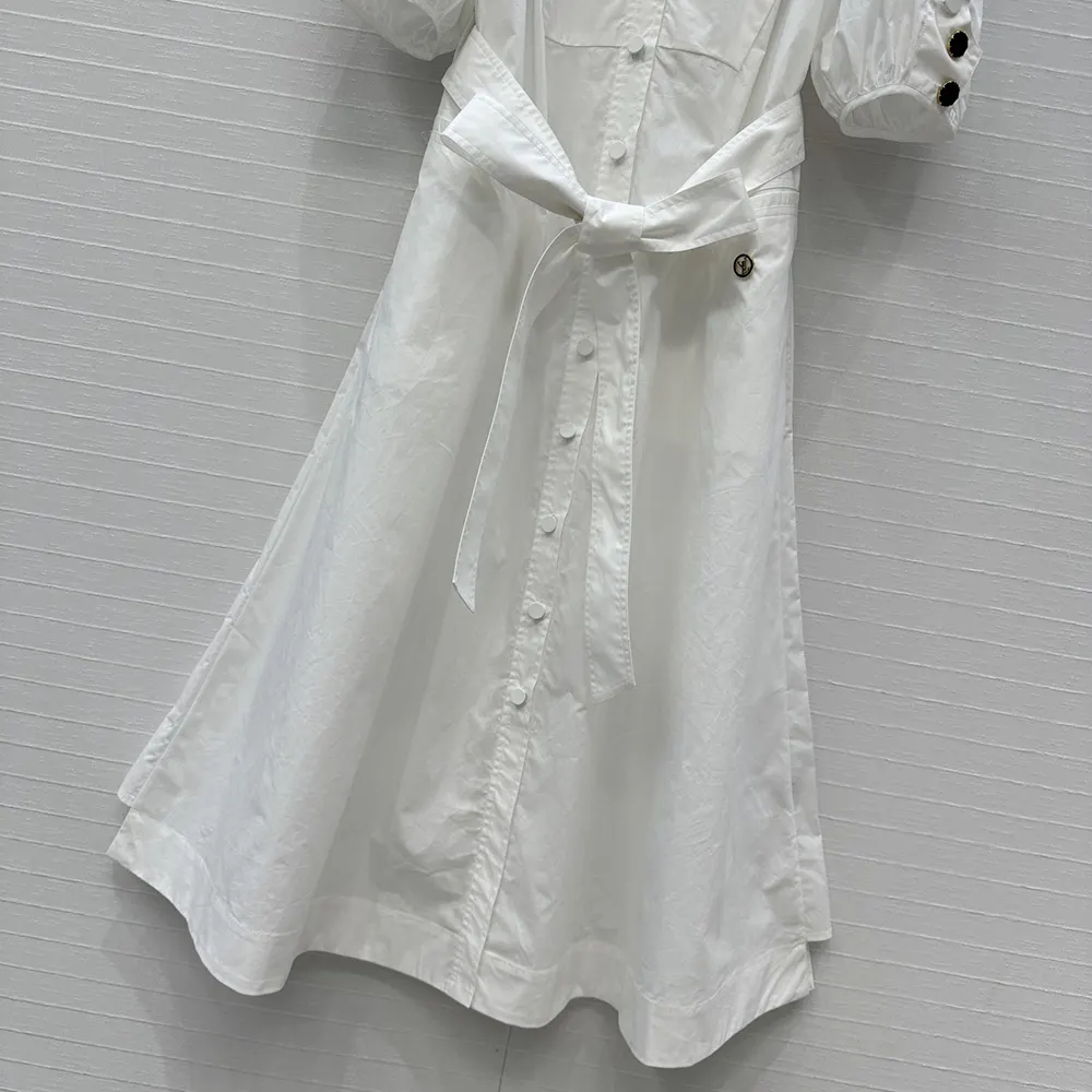 Louis Vuitton Women Puff-Sleeve Shirt Dress 1AIAOP