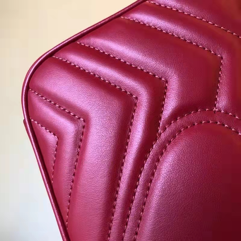 Gucci GG Women GG Marmont Matelassé Mini Bag Red Double G