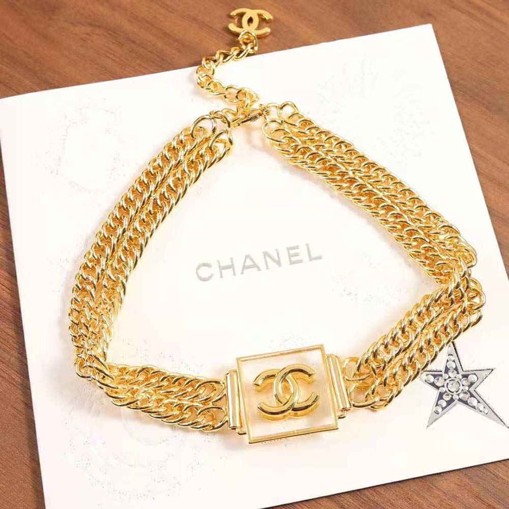Chanel Women Choker in Metal & Resin