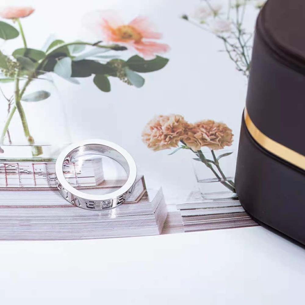 Bvlgari Women Bvlgari Bvlgari Ring 18 KT White Gold Ring with Diamond