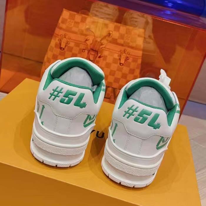 Louis Vuitton Unisex LV Trainer Sneaker Green Mix Sustainable Materials Recycled Polyester