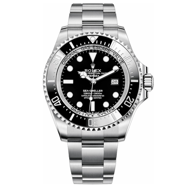 Rolex Deepsea Black Dial Oyster Steel Men's Watch 126660-0001