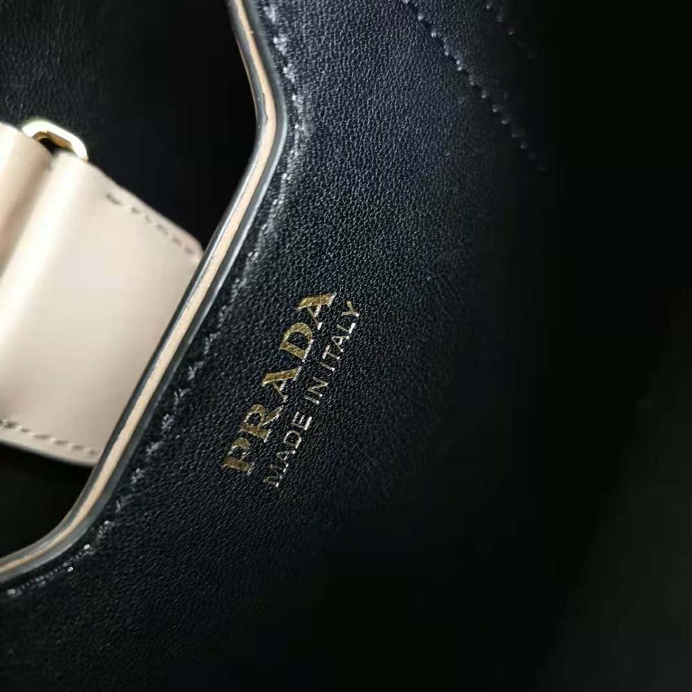 Prada Women Small Saffiano Leather Prada Panier Bag-Sandy