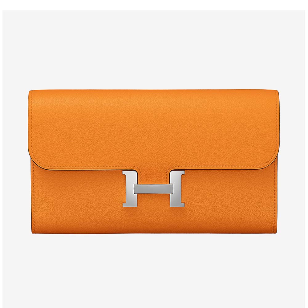 Hermes Women Constance Long Wallet in Calfskin Leather