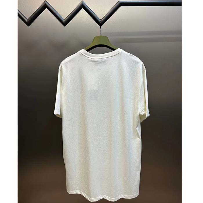 Gucci Men GG Cotton Jersey T-Shirt Print White Crewneck Short Sleeves