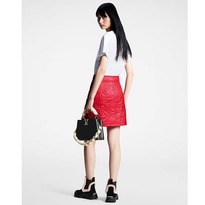 Louis Vuitton Women LV Snowflake T-Shirt Cotton Jersey White LV Golden Chain