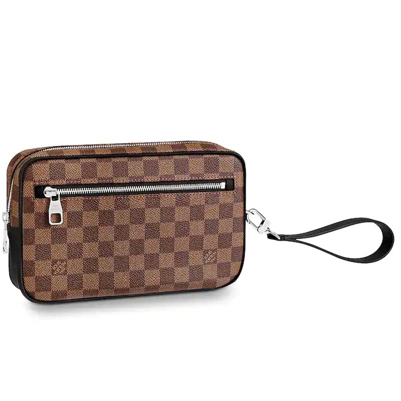 Louis Vuitton LV Men Kasai Clutch in Damier Ebene Canvas
