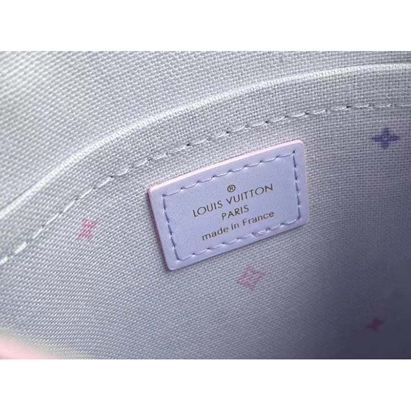 Louis Vuitton Women Petit Sac Plat Sunrise Pastel Monogram Coated Canvas Cowhide