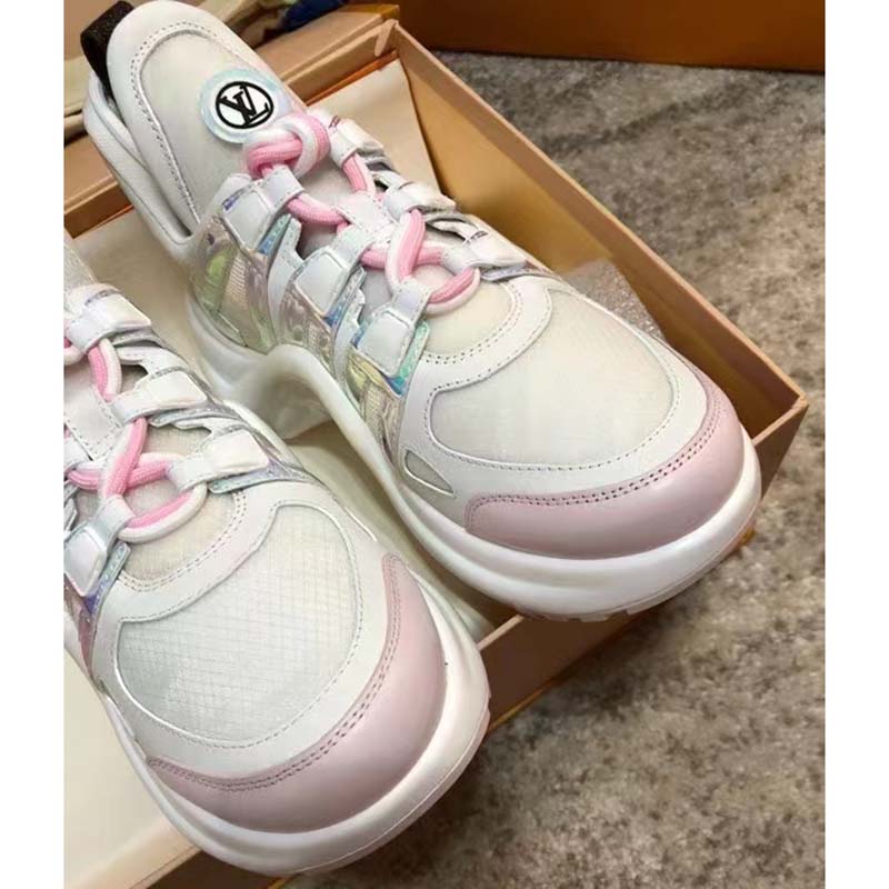 Louis Vuitton Women LV Archlight Sneaker Pink Mix Materials Patent Monogram Canvas