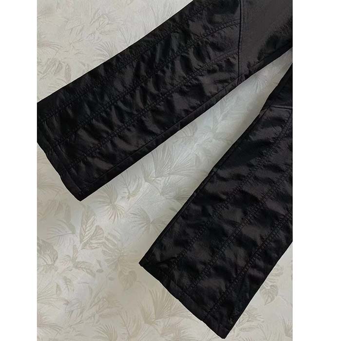Louis Vuitton Women LV SKI Crinkled Nylon Flared Ski Pants Polyamide Black