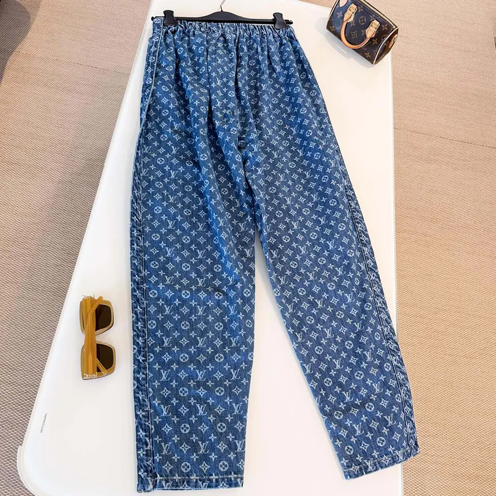 Louis Vuitton Women Monogram Denim Pants 1AI208