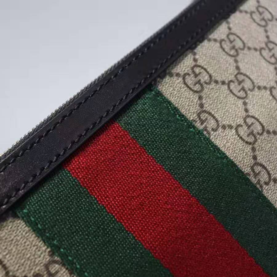 Gucci GG Men GG Supreme Medium Messenger Bag-Brown