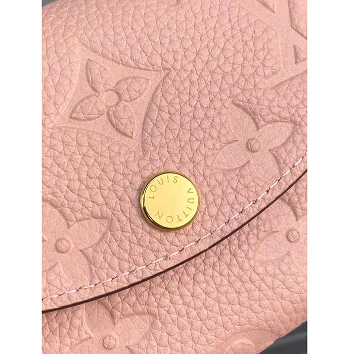 Louis Vuitton LV Unisex Rosalie Coin Purse Monogram Empreinte Embossed Supple Grained Cowhide Leather Pink
